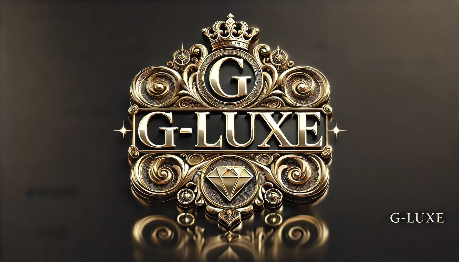 The image features a gold logo with the words "G-LUXE" and a crown and diamond. The text is displayed in all capital lette...